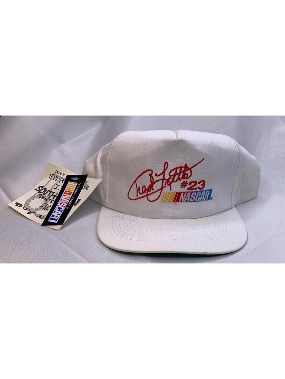 Vintage Chad Little Logo Athletic White SnapBack Hat Cap NASCAR 90s New Og KC - Picture 3 of 8